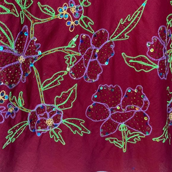 Twenty One Women's Skirt Size Small‎ Burgundy Lined - Picture 2 of 7